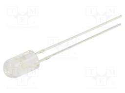 LED; 5mm; green; 3000÷4200mcd; 30°; Front: convex; 12V; Pitch: 2.54mm