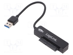 USB to SATA adapter; SATA plug,USB A plug; 200mm; 5Gbps