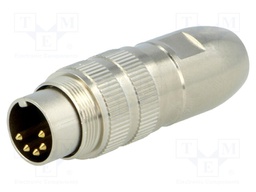 Connector: M16; male; for cable; IP68; plug; soldering; 60V; PIN: 5