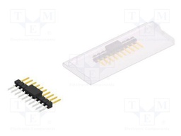 Connector: pin strips; pin header; male; PIN: 10; 2.54mm; SMT; 1x10