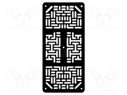 Chassis; black; 172x80x3mm; acrylic