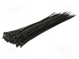 Cable tie; L: 400mm; W: 4.4mm; black; polyamide; 100pcs; UL94V-2