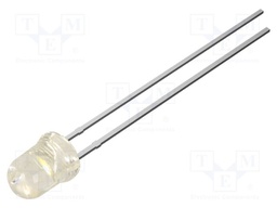 LED; white warm; 4mm; 14000mcd; 30°; Front: convex; 3.1VDC; round