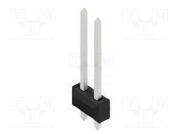 Connector: pin strips; pin header; male; PIN: 2; 2.54mm; THT; 2x1