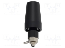 Connector: 4mm banana; socket; 36A; black; nickel plated; M6