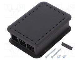 Enclosure: for computer; Raspberry Pi 4 B; black; X: 73mm; Y: 100mm