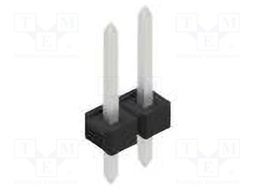 Connector: pin strips; pin header; male; PIN: 2; 2.54mm; THT; 1x2