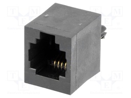 Socket; RJ11; PIN: 4; Layout: 6p4c; THT; straight