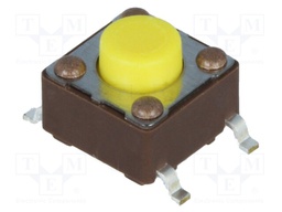 Microswitch TACT; SPST-NO; Pos: 2; 0.05A/12VDC; SMT; none; 5.2N