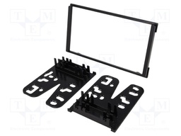Radio mounting frame; Kia; 2 DIN; black