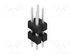 Connector: pin strips; pin header; male; PIN: 4; 2.54mm; THT; 2x2