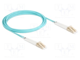 Fiber patch cord; OM3; LC/PC,both sides; 3m; 50/125um; LSZH; beige