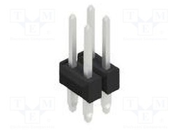 Connector: pin strips; pin header; male; PIN: 4; 2.54mm; THT; 2x2