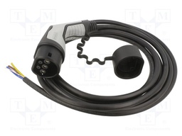 Cable: eMobility; 250V; 8kW; wires,Type 2; IP44; 6m; 32A; -40÷50°C
