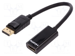 Cable; DisplayPort 1.2; DisplayPort plug,HDMI socket; 150mm
