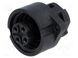 Connector: circular; socket; PIN: 4; female; screw terminal; 400V