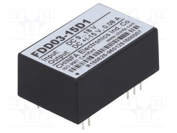 Converter: DC/DC; 2.5W; Uin: 9÷18V; Uout: 15VDC; Uout2: -15VDC