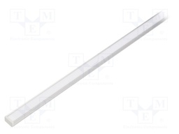 Profiles for LED modules; white; surface; natural; L: 2m; anodized