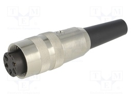 Connector: M16; female; for cable; IP40; plug; soldering; 250V; 5A