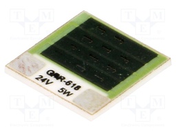 Resistor: thick film; heating; glued; 115.2Ω; 5W; 12.7x12.7x1mm