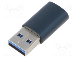Adapter; USB 3.1; USB A plug,USB C socket; blue