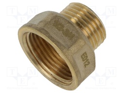 Male-female,reductive,hexagonal; brass CW617N; BR