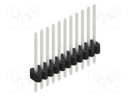Connector: pin strips; pin header; male; PIN: 11; 1.27mm; THT; 1x11