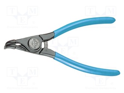 Pliers; for circlip; external; 3÷10mm; Pliers len: 130mm; angular