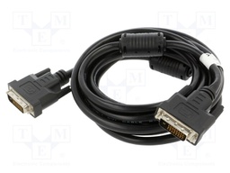 Cable; dual link; DVI-D (24+1) plug,both sides; 3m; black; 30AWG