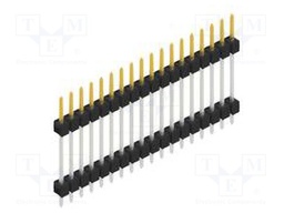 Connector: pin strips; pin header; male; PIN: 18; 2.54mm; THT; 1x18