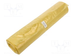 Trash bags; 25pcs; LDPE; Colour: yellow; 120l