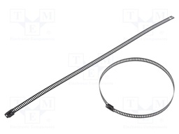 Cable tie; L: 300mm; W: 7mm; stainless steel AISI 304; 445N