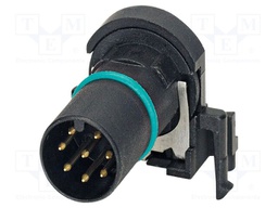 Connector: M12; contact insert; PIN: 8; 30V; angled; IP67; THT; 2A
