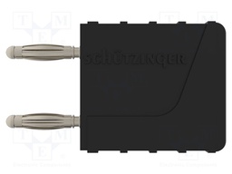 Stackable safety shunt; 2mm banana; 12A; 33VAC; 70VDC; black