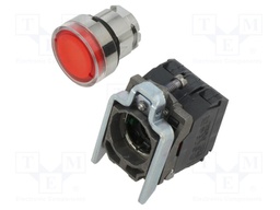 Switch: push-button; 22mm; Stabl.pos: 1; NC + NO; red; 0÷250V; IP66