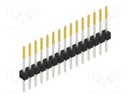 Connector: pin strips; pin header; male; PIN: 15; 2.54mm; THT; 1x15