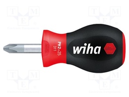Screwdriver; Phillips; Size: PH3; Series: Stubby SoftFinish®