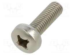 Screw; M6x20; Head: button; Phillips; PH3; A2 stainless steel
