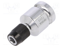 Holders for screwdriver bits; Socket: 1/2"; Overall len: 50mm