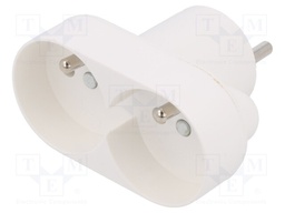 Connector: AC supply; splitter; 2P+PE; 250VAC; 16A; Type: round