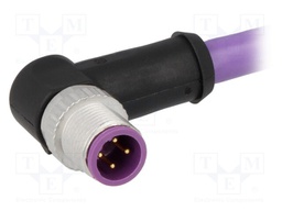 Plug; M12; PIN: 4; male; B code-Profibus; 2m; Insulation: PVC; cables