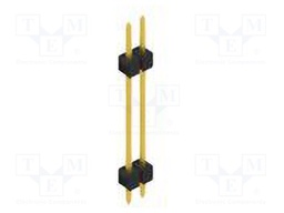Connector: pin strips; pin header; male; PIN: 2; 2.54mm; THT; 1x2