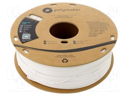 Filament: ASA; 1.75mm; white; 240÷260°C; 1kg; Table temp: 75÷95°C
