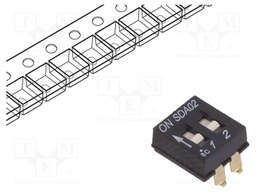 Switch: DIP-SWITCH; Poles number: 2; OFF-ON; 0.025A/24VDC; Pos: 2