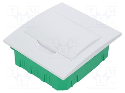 Enclosure: for modular components; IP40; white; No.of mod: 8; 500V