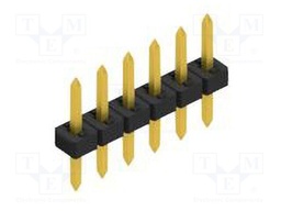 Connector: pin strips; pin header; male; PIN: 6; 2mm; THT; 1x6; 100V