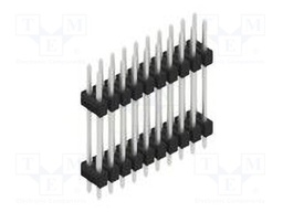 Connector: pin strips; pin header; male; PIN: 20; 2.54mm; THT; 2x10