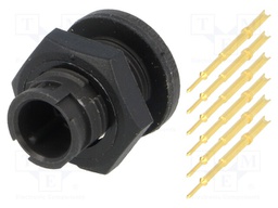 Connector: circular; Series: EN2; socket; male; soldering; PIN: 6; 3A