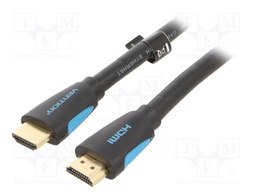 Cable; HDMI 2.0; HDMI plug,both sides; 1.5m; black; 30AWG; Core: Cu