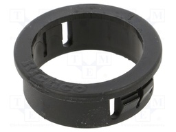 Grommet; Ømount.hole: 30mm; Øhole: 25mm; black; UL94V-2; H: 11.5mm